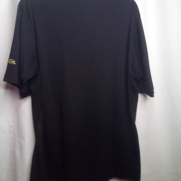 Seagram's Gin Polo Shirt L Men Short Sleeve Golf Black Gold - Picture 2 of 14